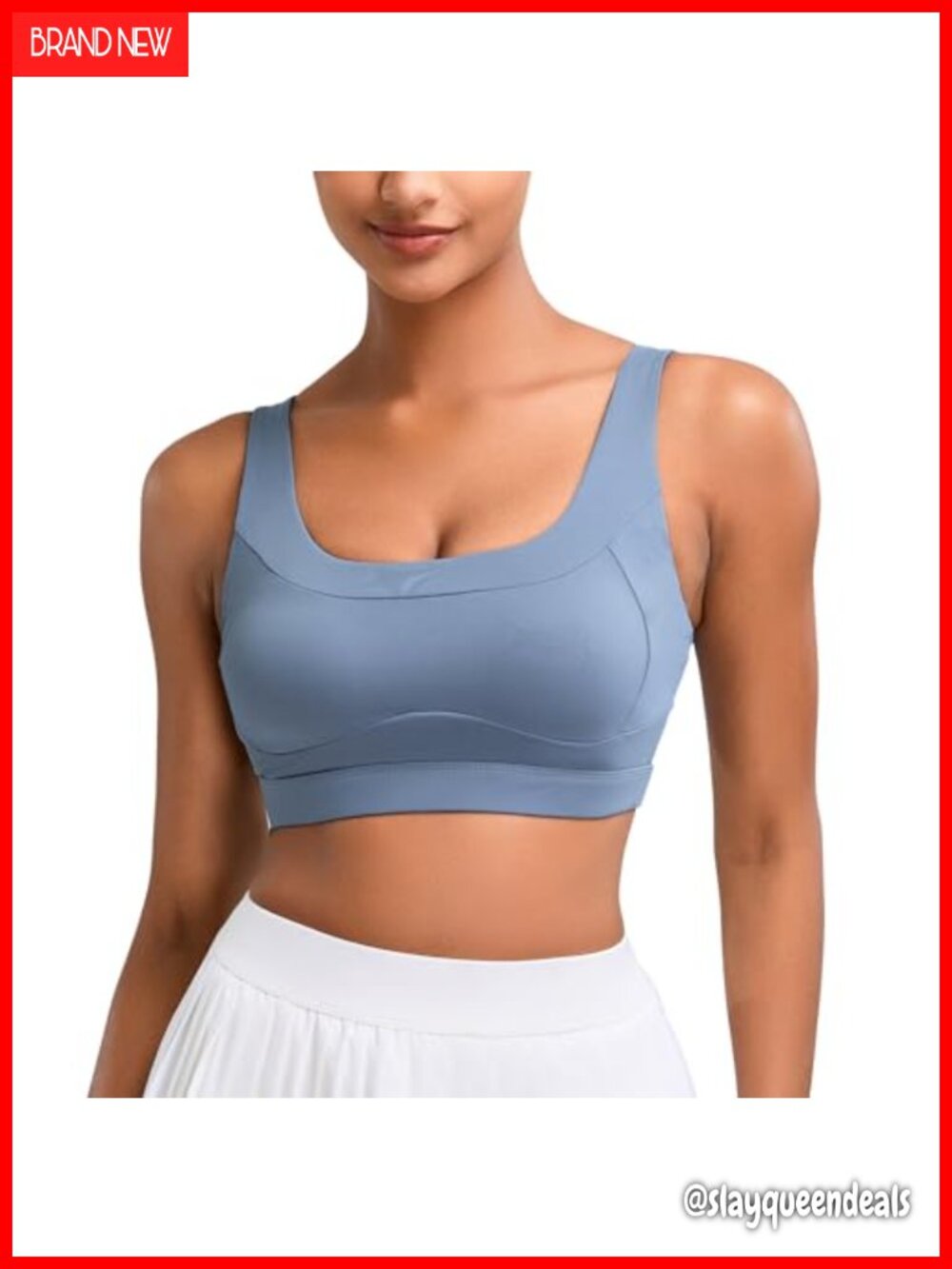 High Impact Sports Bra Padded Running Workout Bra U Back Wirefree